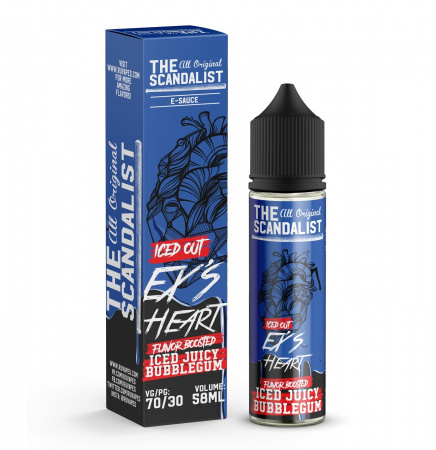 Жидкость The Scandalist 58ml 0mg (Ex`s Heart (Фруктовая жвачка, киви, малина))