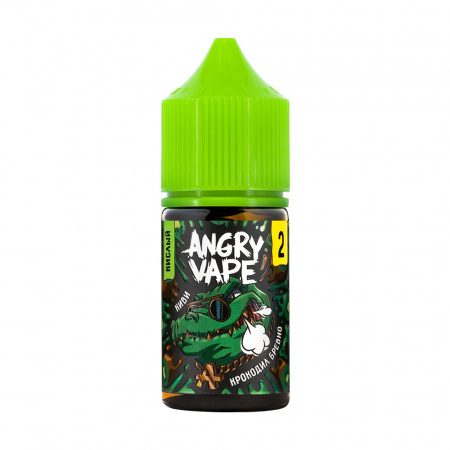 Жидкость Angry Vape salt 30ml 20mg Sour (Крокодил Бревно (Киви), Light)