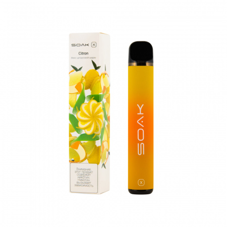 SOAK X 1500тяг (Citron (микс цитрусовой цедры), 1500 тяг)