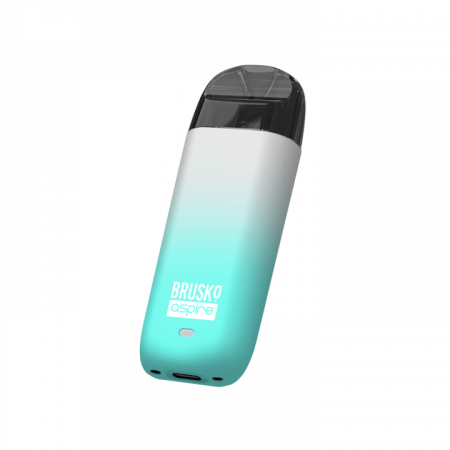 POD-система Brusko Minican 2 (Бирюзово-белый градиент(Turquoise-white gradient), 400 mAh, 11 W, 3 мл, Датчик затяжки)